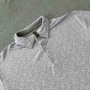 AndersonOrd Boards Polo Mens Large Lavender Geometric Performance Golf Shirt NWT